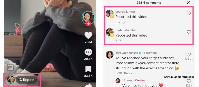 Why do users on TikTok repost their content multiple times?